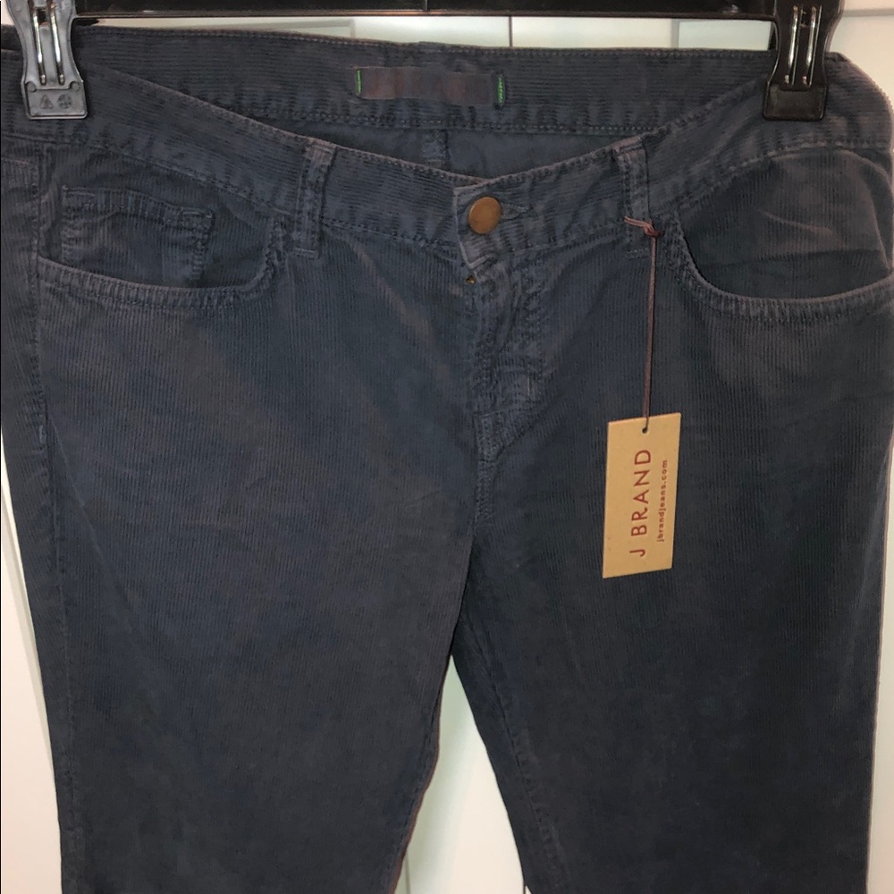 NWT J Brand Women's Dark Blue (ish) Gray bootcut corduroy pants size 29 or 8/ 10